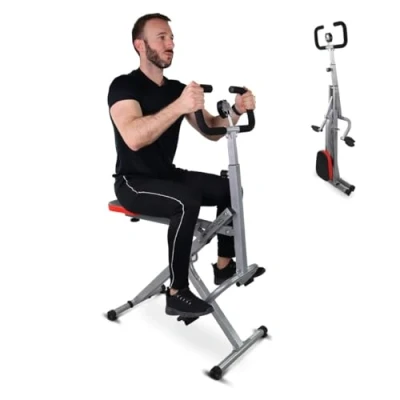Image of Mobiclinic® Fitness, ABS Workout Machine, Multifunctional with LCD Display, Adjustable, Vitalfit, Abdominal Crunch Home Fitness Trainer, Foldable, Supports 125kg, Total Power Body