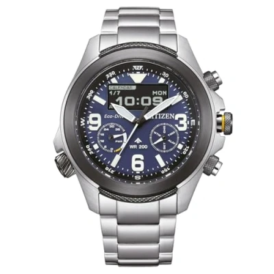 Image of CITIZEN Promaster Men&#039;s Eco Drive Solar Analogue / Digital Watch with Stainless Steel Link Strap JV1006 51L