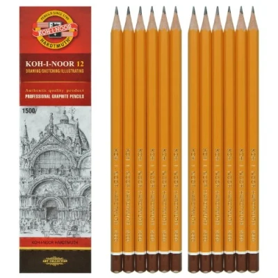 Image of KOH I NOOR Set of 12 Pencils Hardness 4B Graphite
