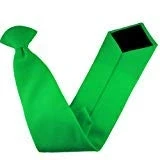Image of Plain Clip On Tie, Emerald Green