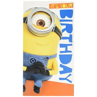 Image of Despicable Me Minion Its Your Birthday Sticker Card