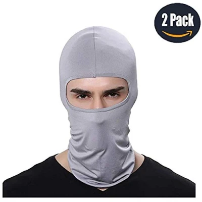 Image of LEAGY 2Pack Balaclava,Candy Color Balaclava Face Mask Ski Unisex Men Women Kids Light Gray
