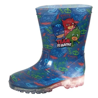 Image of PJ Masks Boys Light Up Wellington Boots UK 8 Blue