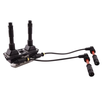 Image of 2508435 ignition coil HELLA 5DA 358 057 551 3 pin connector with cable AUDI: A4 B5 Saloon, A6 C5 Avant, Saloon