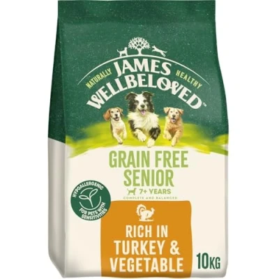 Image of James Wellbeloved Dog Senior Hypoallergenic Dry Food Grain Free Turkey 10 kg
