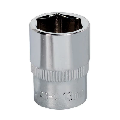 Image of Sealey Premier WallDrive® Socket 13mm 1/4&quot;Sq Drive Fully Polished