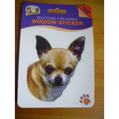 Image of Chihuahua dog double sided window sticker car home re usable