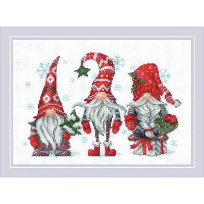Image of Riolis Counted Cross Stitch Kit 11.75&quot;X8.25&quot; Gnomes