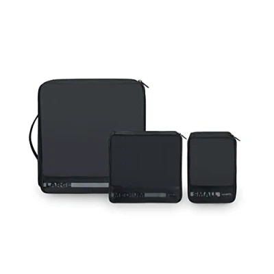 Image of Samsonite Pack Sized, Set of 3 Luggage Organizers, 14/22/30 cm, Black, Black (Black), S/M/L, Suitcase Organiser