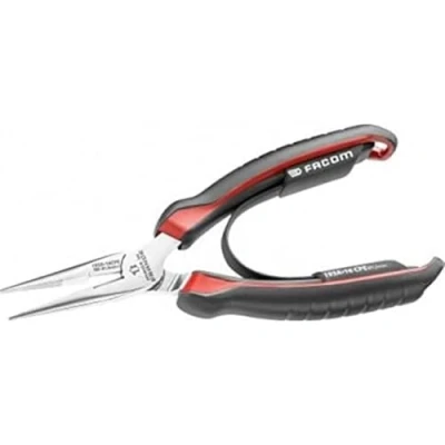 Image of Facom 193A.16CPE 1/2 Round Pliers, Red/Black, 160 mm