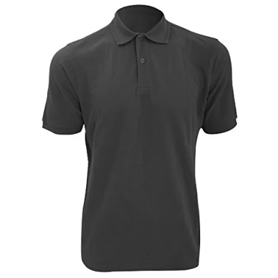 Image of Russell Mens Ripple Collar &amp; Cuff Short Sleeve Polo Shirt (L) (Convoy Grey)