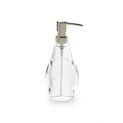 Image of Umbra Droplet Soap Dispenser, Clear,3 1/4&quot; diam. x 7 5/8&quot; h