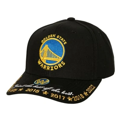 Image of Mitchell &amp; Ness NBA Against The Best Pro Snapback Cap Golden State Warriors, black, One Size