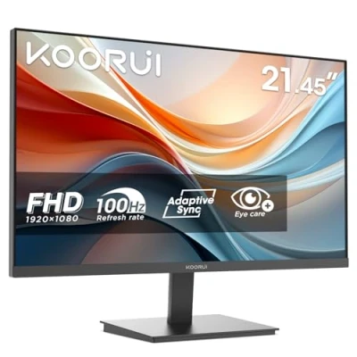 Image of KOORUI E2212F 22 Inch FHD Monitor, Gaming 100Hz, VA Computer Monitors, 1080P Pc Screen, Adaptive Sync, 5ms, VESA 100x100mm, Eye Care, HDMI, VGA