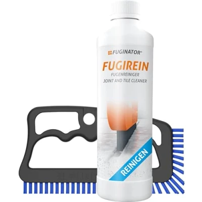 Image of Fuginator® Grout Brush Grey/Blue Including Joint Cleaner 250 ml Cleaning Set for in Bathroom, Kitchen and Household