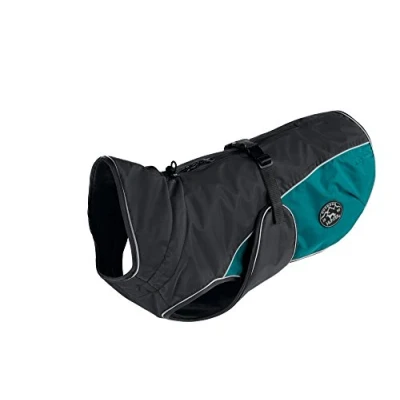 Image of HUNTER Dog Coat Uppsala Cozy, 65 cm anthracite/teal