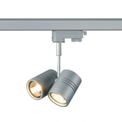 Image of SLV 3 Phase BIMA 2, LED spot, Spotlight, Ceiling, Track System, Interior Lighting / GU10 50W Grey, Aluminium, 50 W