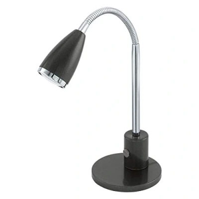 Image of Eglo Lighting Fox 1 Light Table Lamp Chrome, Anthracite, GU10