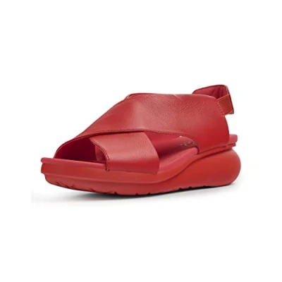 Image of Camper Women&#039;s Balloon K200066 Wedge Sandal, Red 062, 7 UK
