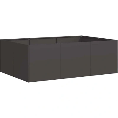 Image of vidaXL Planter Black 120x80x40 cm Steel