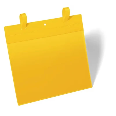 Image of Durable Document Pocket with Straps A4 Landscape, Pack of 50 Pieces, Yellow