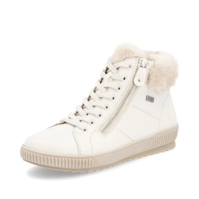Image of Remonte RemonteTEX D0780 Women&#039;s High Top Trainers, Loose Insole, Water Repellent, (White 80, UK Footwear Size System, Adult, Women, Numeric, Wide, 4)