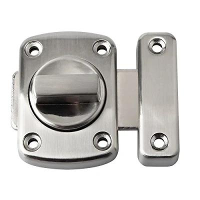 Image of Sayayo Bathroom Latch Rotate Bolt Gate Door Lock, Brushed Finished, EMS220U