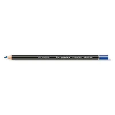 Image of Staedtler 108 20 3 Lumocolor Permanent Glasochrom Dry Marker Pencil Blue (Pack of 12)