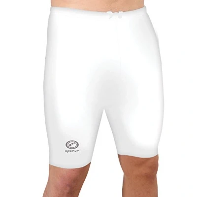 Image of Men&#039;s BMX Compression Shorts Quick Dry Performance Sports Underwear, Base Layer Running Gear with Secure Fit for Gym and Outdoor Activities, Small Junior (SB), White