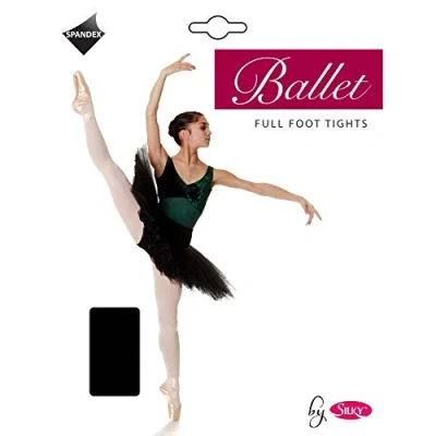 Image of Silky Womens/Ladies Dance Ballet Tights Full Foot (1 Pair) (Large (5ft6 5ft10)) (Black)