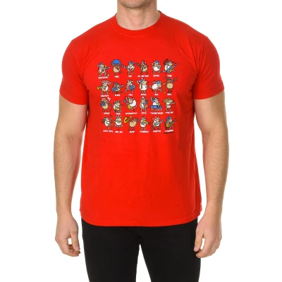Image of Kukuxumusu MUSIC Mens short sleeve round neck t shirt Red Size X Large