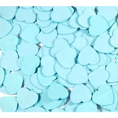 Image of Packs of 25 12mm Wooden Love Hearts Colour Choice and Pack Quantity (Blue)