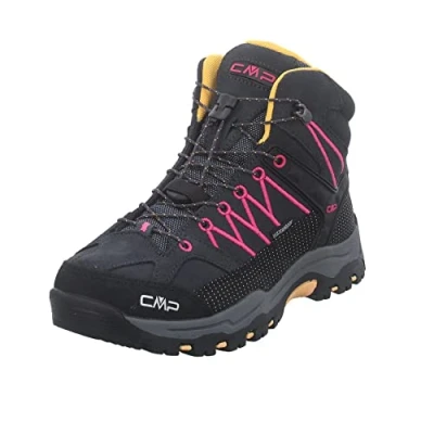 Image of CMP Rigel MID Trekking WP Unisex Mountain shoes antracitebouganville for kids, Size: 4, Antracite bouganville Leather and textile