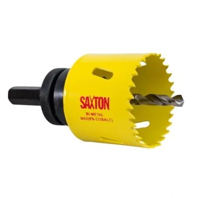 Image of Saxton HSS Hole Saw Cutter M42 Bi Metal 8% Cobalt Heavy Duty + Arbor (14mm 230mm) (48mm Arbor)
