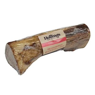 Image of Hollings Filled Smoked Shank Bone Dog Chew, 100% Natural, Air Dried Long Lasting for Adult Dogs, Made with High Quality Ingredients, 1 Count