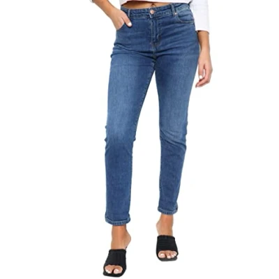 Image of MYT Womens Mom Jeans Ladies High Waisted Relaxed Fit Stretch Denim Pants (UK, Numeric, 10, Regular, Long, Denim)