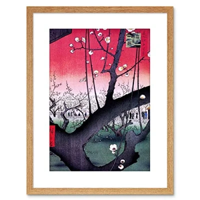 Image of Wee Blue Coo Utagawa Hiroshige Japanese Pruneraie Kameido Framed Wall Art Print