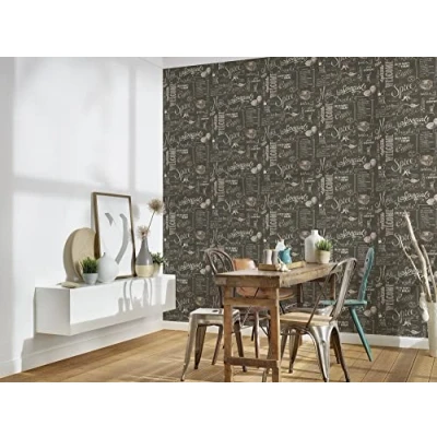 Image of The Wall Cover Wallpaper Chalkboard 38587 1