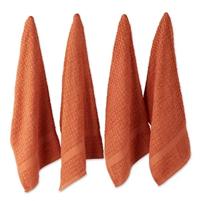 Image of DII Waffle Terry Collection, Cotton, Spice, 15x26