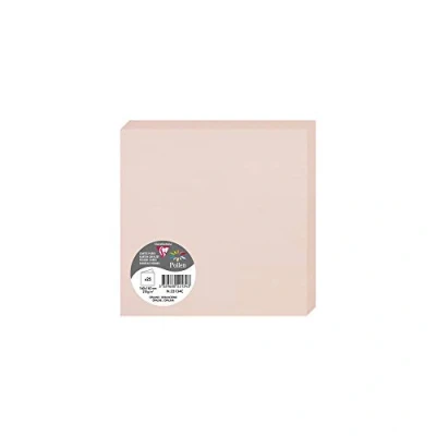 Image of Clairefontaine Ref 22134C Pollen Folded Card (Pack of 25 Sheets) 160 x 160mm Sized, 210gsm Card, Inkjet &amp; Laser Printer Compatible, Acid Free Opaline