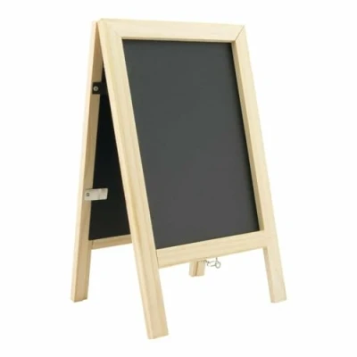 Image of Securit Mini Pavement A5 Chalkboard/Poster Holder, Plain Lacquered Wood (SBS B MNI)
