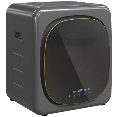 Image of HOMCOM 4kg Vented Tumble Dryer with Deodorize, Smart Mode, 800W Compact Stainless Steel Tub, Front Load, for Flat, Home, RVs, Grey