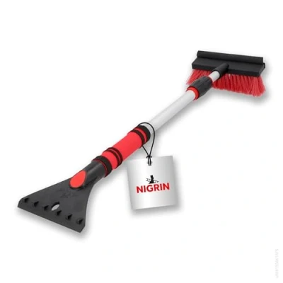 Image of Nigrin 6187 Ice Scraper / Snow Brush Telescope Handle (up to 66 cm Long)