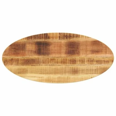 Image of vidaXL oval tabletop 110x40cm mango wood dining/living room rustic brown