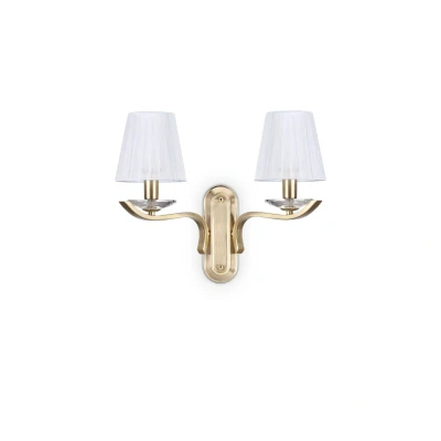 Image of Pegaso 2 Light Candle Wall Satin Brass