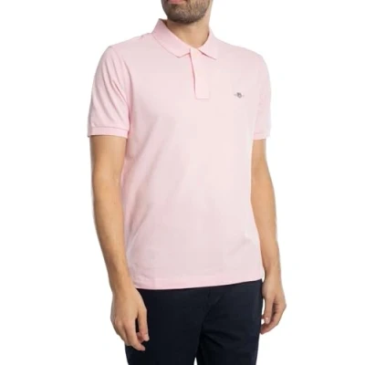 Image of Gant Shield Piqué Polo Shirt Light Pink size 3XL
