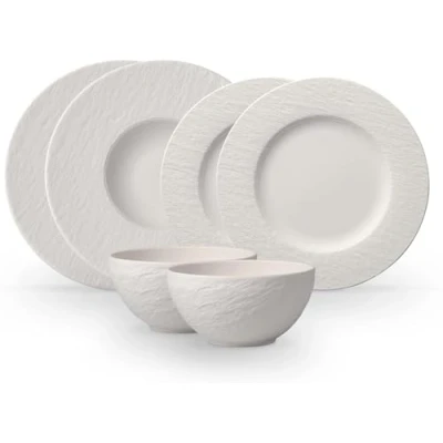 Image of Villeroy &amp; Boch Manufacture Rock Blanc 6 Piece Starter Set