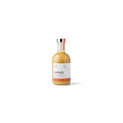 Image of Gimber organic ginger concentrate 500ml l new recipe Less sugar Alcohol free drink made from ginger, yuzu fruit and lemon thyme BRUT the