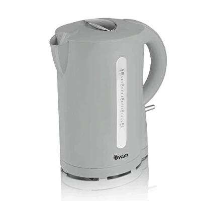Image of Swan SK18121GRYN Jug Kettle with Rapid Boil, Detachable Filter, 1.7L, 2200W, Grey