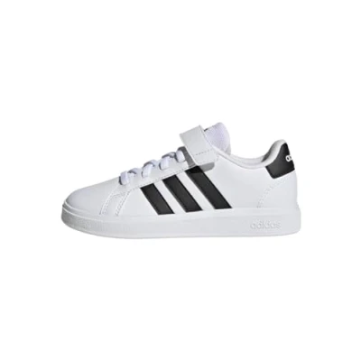 Image of adidas Unisex Kids Grand Court Trainers, Ftwr White/Core Black/Core Black, 12 UK